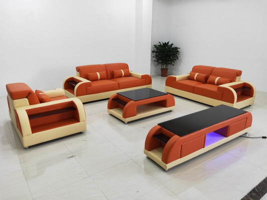 Design Zestaw sofowy 3 2 1 miejsce do siedzenia stolik kawowy 4 szt. Kompletny zestaw USB do salonu