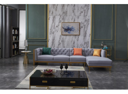 Żywy krajobraz Narożnikowa kanapa Kanapa w kształcie litery L Siedziba Podkładka Zestaw Ustawić Sofa Luxury Meble
