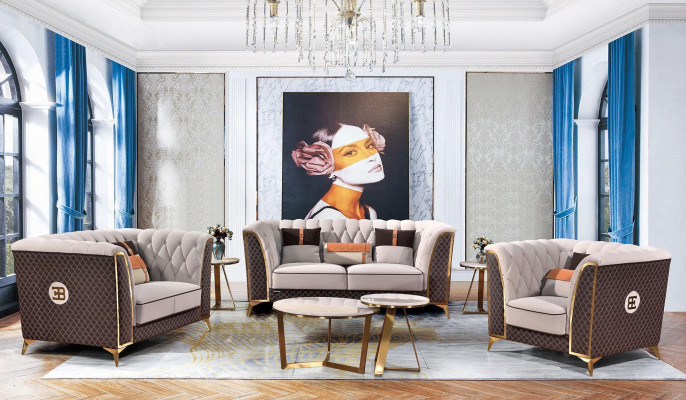 Zestaw sofowy 321 miejsce do siedzenia Sofa skórzana Sofa nowoczesna Sofa designerska Nowość