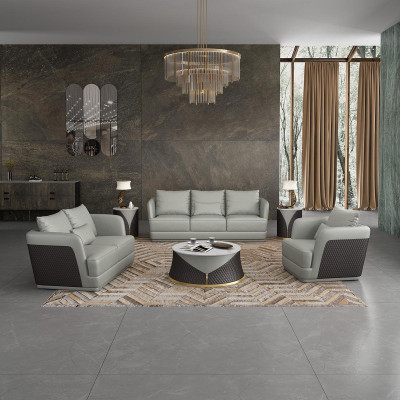 Skórzana sofa kanapa Żywy krajobraz 3 2 1 miejsce do siedzenia Ustawić Design Modern Sofa Couches
