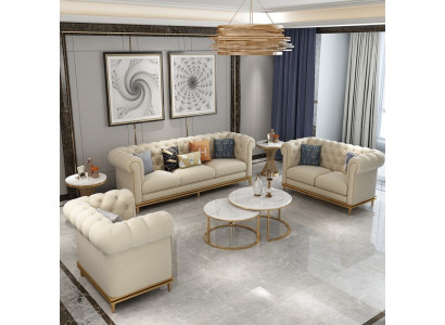 Zestaw sofowy 321 miejsce do siedzenia Zestaw Design Sofa Podkładka Kanapy Kanapa Nowoczesny Luksus Nowość