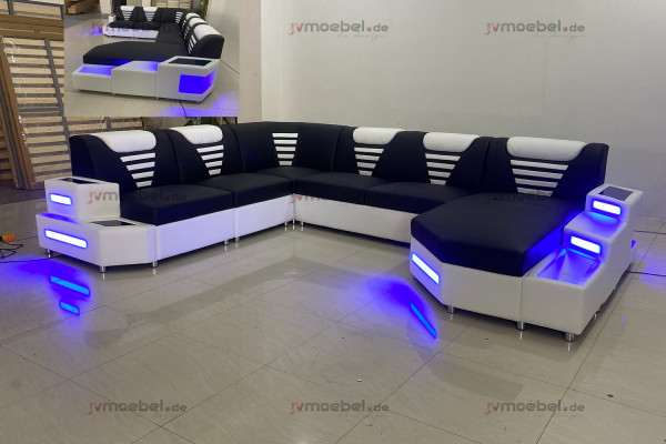 Design Nowoczesna Sofa Kanapa Narożnikowa Kanapa Kształt U Skórzana kanapa Żywy krajobraz Narożnikowa kanapa