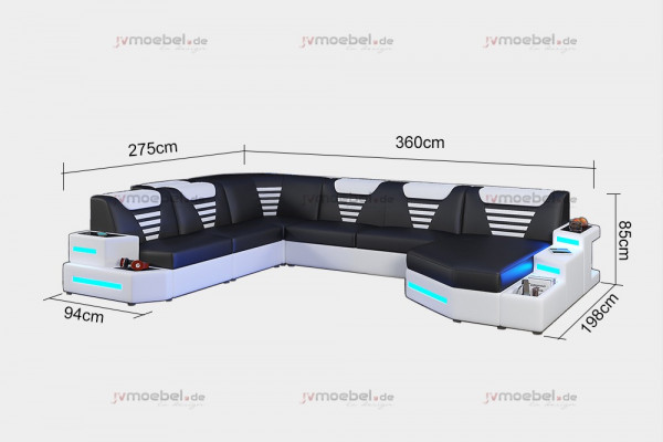 Design Nowoczesna Sofa Kanapa Narożnikowa Kanapa Kształt U Skórzana kanapa Żywy krajobraz Narożnikowa kanapa