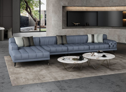 Chesterfield Sofa Couch Podkładka Luxury Meble Design Narożnikowa kanapa Skóra