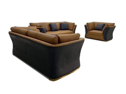 Skórzana sofa kanapa Żywy krajobraz Zestaw sofowy design couchen 321 miejsce do siedzenia