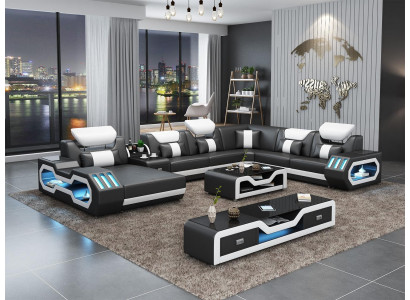 Żywy krajobraz U Form Narożnikowa kanapa stolik kawowy Kredens Design Żywy krajobraz Big New