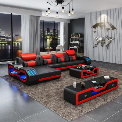 Żywy krajobraz L Form Narożnikowa kanapa + stolik kawowy + Sideboard Design Żywy krajobraz