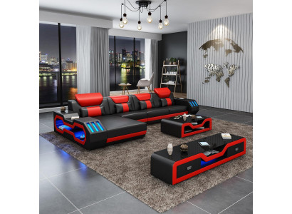 Żywy krajobraz L Form Narożnikowa kanapa + stolik kawowy + Sideboard Design Żywy krajobraz