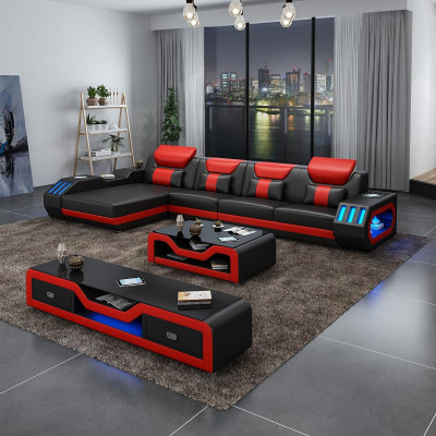Żywy krajobraz L Form Narożnikowa kanapa + stolik kawowy + Sideboard Design Żywy krajobraz