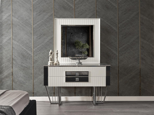 Luksusowy kredens Lustro 2-częściowy Komody Sypialnia Design Meble