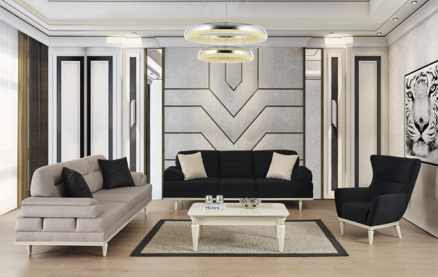 Design Lounge Club Relaks Fotel Krzesło Tapicerowane pod telewizor Włókienniczy Czarny Luksusowe Nowe