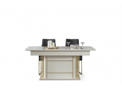 Luksusowe stoły Metal Stół obiadowy Design Tablica Italian Meble jadalnia