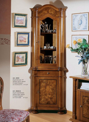 Szafka szklana Gablota Drewno do salonu Meble prezentuje półki Szkło Szafa Szafki