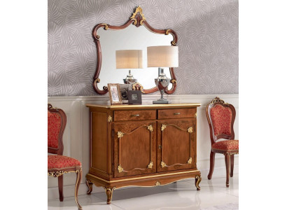 Kredens Kredens Lustro Kredens Szuflady Drewno Art Deco Luksusowy zestaw 2szt