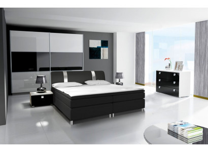 Design Sypialnia Modern Obcios Kompletna Szafa Łóżko Kredens Stolik nocny