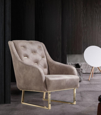 Fotel Włókienniczy Salon Luksusowy Design Meble Krzesła Modern Chesterfield