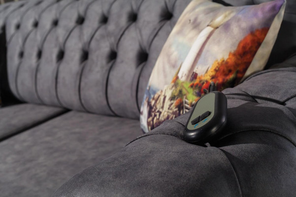 Sofa Trzyosobowa 3 miejsce do siedzenia Sofy Fotel Material Couch Meble Włókienniczy Kolor Szary