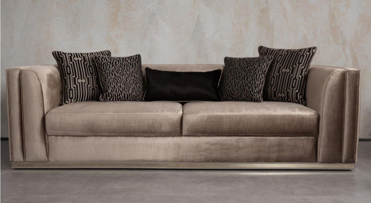 Sofa 3 miejsce do siedzenia Kanapa Drewno Meble Meble do Salonu Sofy Kanapa W Stylu Włoskim