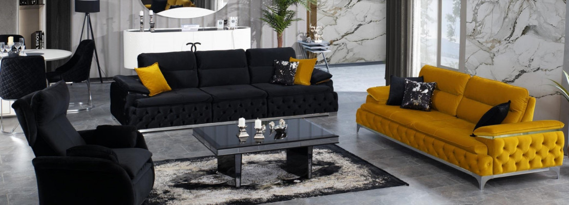 Zestaw sofowy 3+3 miejsce do siedzenia Zestaw Design Sofy Podkładka Kanapy Materiał Relaks