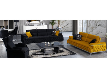 Zestaw sofowy 3+3 miejsce do siedzenia Zestaw Design Sofy Podkładka Kanapy Materiał Relaks