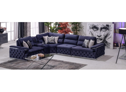 Design Narożnikowa kanapa Materiał Kształt L Nowoczesny Styl Meble tapicerowane Living Room Grupa