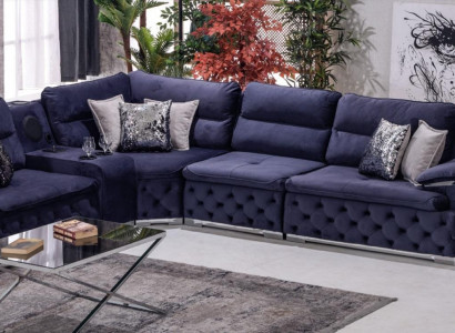 Design Narożnikowa kanapa Materiał Kształt L Nowoczesny Styl Meble tapicerowane Living Room Grupa