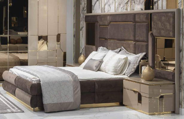 Łóżko Podkładka rama łóżka Meble Design Podwójne łóżko Luxury Sypialnia