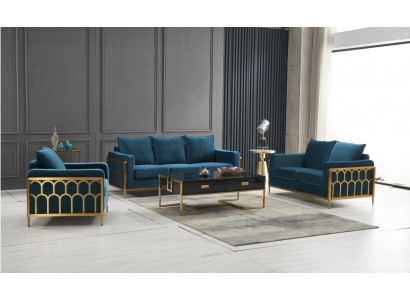 Designerska sofa do salonu Zestaw sofowy 3+2+1 Siedziba nowoczesny komplet wypoczynkowy