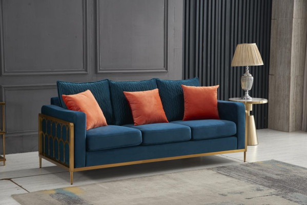 Kanapa trzyosobowa Podkładka sofa projekt Sofa 3-osobowa Siedziba Pokój Meble beżowy