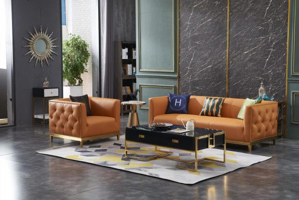 Sofa Classic Sofa Podkładka 3+1 miejsce do siedzenia Sofy Skóra Siedziba Ustawić