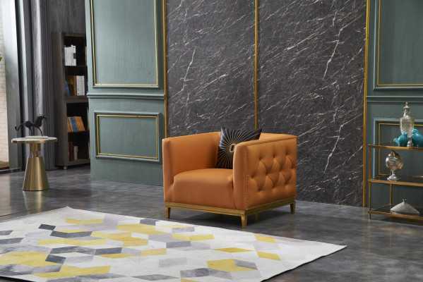Fotel Design Couch Sofa miejsce do siedzenia Skóra Lounge Dekoracja Club Podkładka Luxury Ears