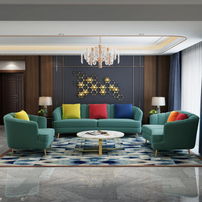 Kompletny zestaw Zestaw sofowy 3+2+1 miejsce do siedzenia designerska sofa kanapa Żywy krajobraz