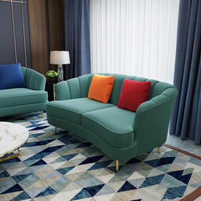 Sofa dwuosobowa 2 miejsce do siedzenia Design Sofy Podkładka Modern Siedziba Materiał Włókienniczy Couch !