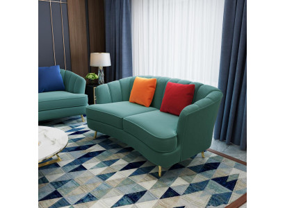 Sofa dwuosobowa 2 miejsce do siedzenia Design Sofy Podkładka Modern Siedziba Materiał Włókienniczy Couch !