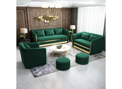 Zestaw sofowy Włókienniczy Kanapa Obcios Design Nowoczesna Sofa 3+1 miejsce do siedzenia Sofy