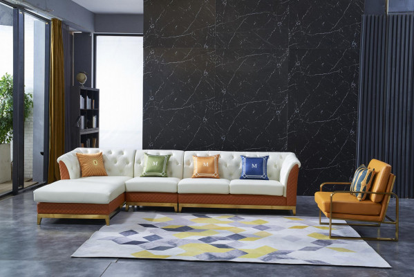 Design Sofa Kanapa Narożnikowa kanapa Luksusowy Stołek Podkładka Ustawić Żywy krajobraz