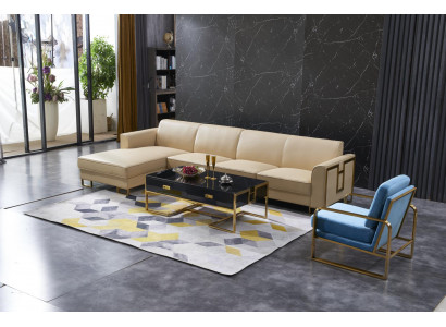 Żywy krajobraz L Form Narożnikowa kanapa Couch Design Podkładka Ustawić Sofa Narożnik