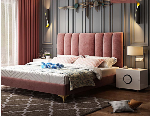 Łóżko Podkładka Design Luksusowy Pokój Dwuosobowy Dekoracja łóżka Małżeństwo Sleep Pokój Skóra