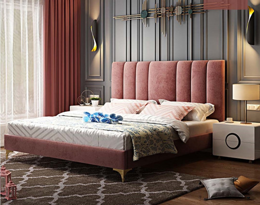 Łóżko Podkładka Design Luksusowy Pokój Dwuosobowy Dekoracja łóżka Małżeństwo Sleep Pokój Skóra