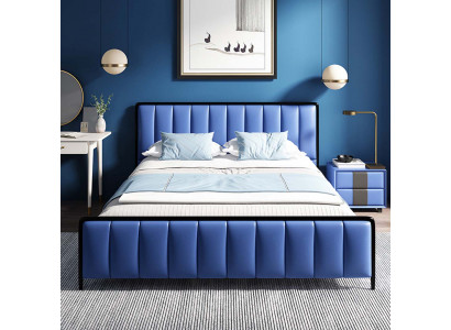 Design Podwójne łóżko skórzane łóżko Łóżko Skóra Sypialnia Podkładka Małżeństwo 180x200