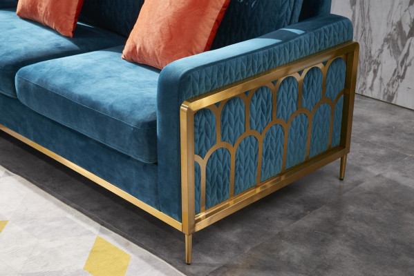 Żywy krajobraz Narożnikowa kanapa Kanapa w kształcie litery L Siedziba Podkładka Zestaw Ustawić Sofa Luxury