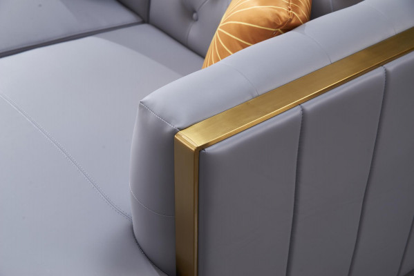 Narożnikowa kanapa kanapa kanapa skórzana sofa Żywy krajobraz luksusowe meble w kształcie litery L