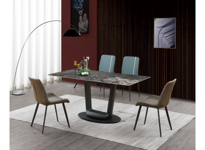 Luksusowy Stół obiadowy stoły Design Stal meble jadalnia 180x90