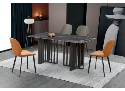 Luksusowy Stół obiadowy Stal nierdzewna Imitacja Marmuru Tabela jadalnia 180x90cm