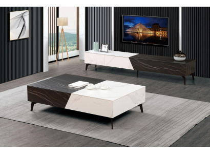 Drewniany stolik stolik kawowy Stolik projekt sofy do salonu wysoki połysk 130x80