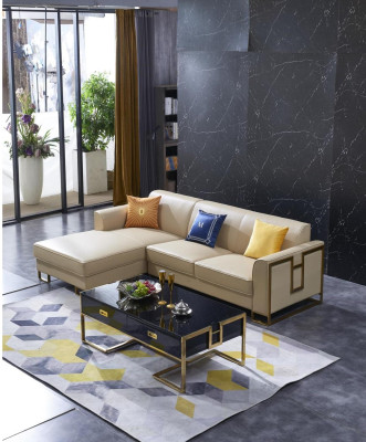 Luksusowy design Narożnik Sofa Kanapa Podkładka Siedziba Skóra Ustawić Living Landscape Włochy