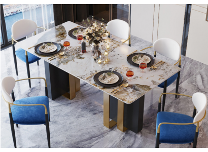 Tabela Marmur Style Kuchnia Nowoczesny Stół obiadowy stoły jadalnia Luxury Meble Design