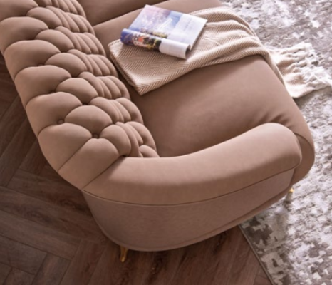 Chesterfield Design Sofa Couch Podkładka Siedziba Ustawić 3+2+1 Skóra Luxus