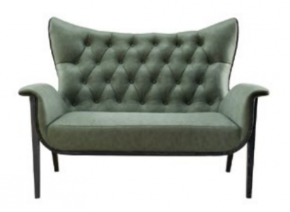 Sofa Chesterfield 2 miejsce do siedzenia Podkładka designerskie kanapy Ustawić sofy dwumiejscowe