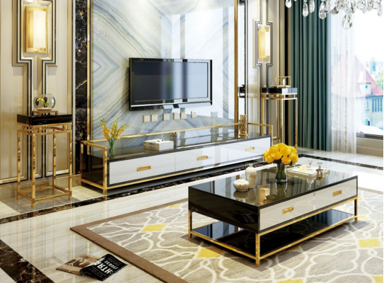 Projektant Kredens Kredens Szafka boczna niska Decor Living Pokój Półka